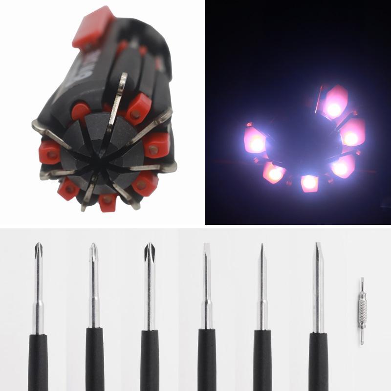 8-in-1-Multi-Tool-Schraubendreher mit LED