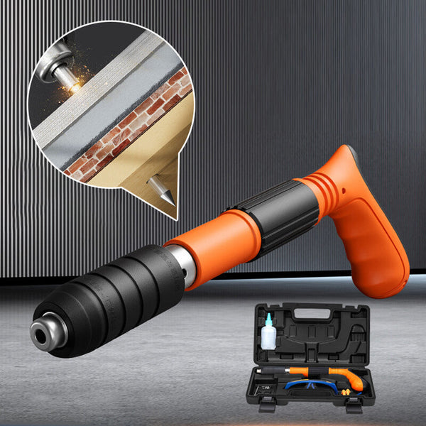 Pistola di fissaggio 3 in 1 a batteria + 100 chiodi per calcestruzzo