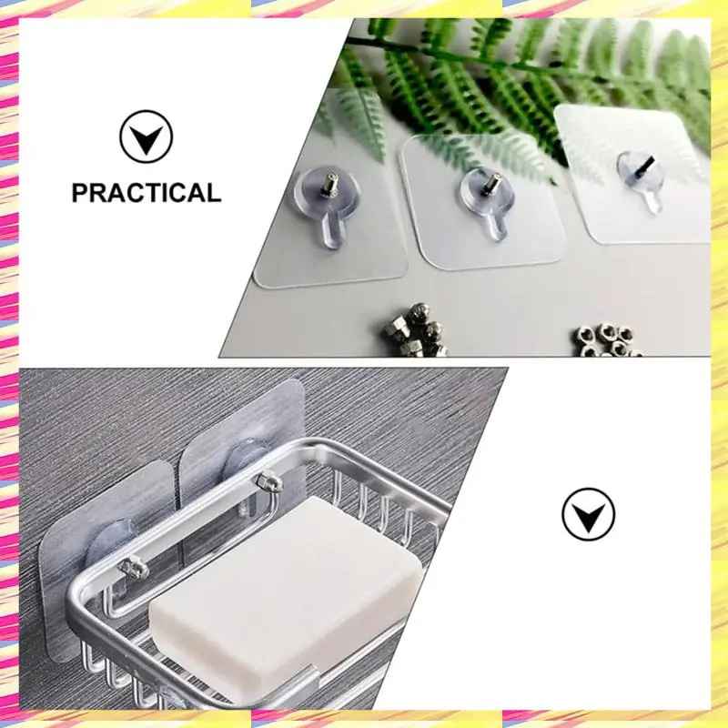 Gancio trasparente per montaggio a parete gratuito (20 pezzi)